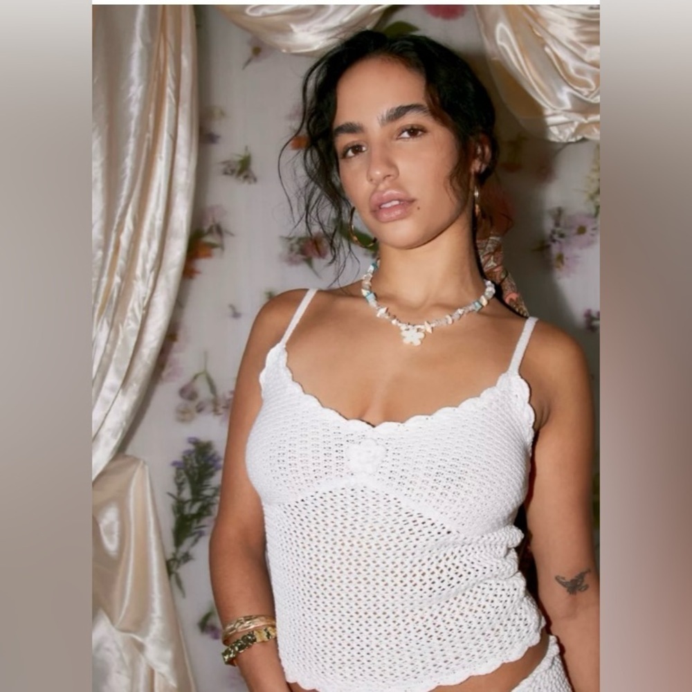 Urban Outfitters x Frankie’s Bikinis Colette Crochet Cami Size M NWOT